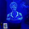 3D Anime Lamp Jujutsu Kaisen Led Night Light RGB Table Lamps Satoru Gojo Action Figure Kids Bedroom Desk Home Decor Friend Gifts
