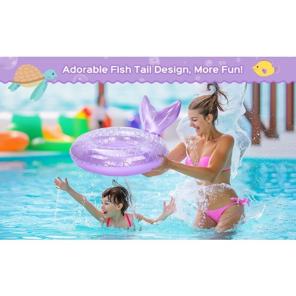 Inflatable Swim Ring, Cute Mermaid Dinosaur Unicorn Mouse Swimming Pool Floats Tube Raft, Water Bathtub Beach Party Toys