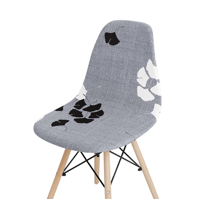 Printing Shell Chair Cover Short Back Scandinavian Chair Covers Adjustable Dining Room Seat Covers For Bar Party Wedding Hotel