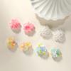 Gradient Color Flower Bead Earrings - Handmade Headdress Ear Accessories