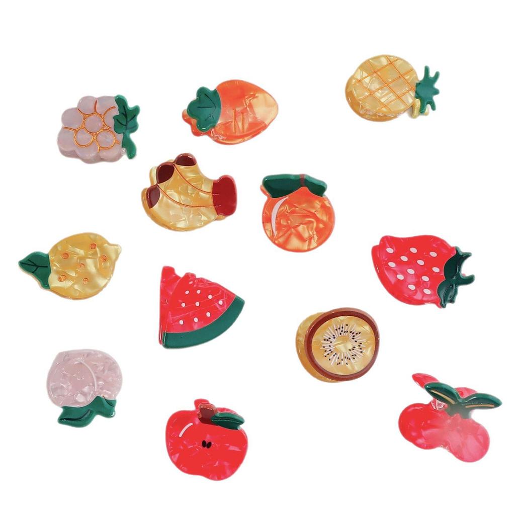 Bambus Yao Frisches Obst Kleine Haarspangen - PVC Seitenscheitel Modeaccessoires für Frauen