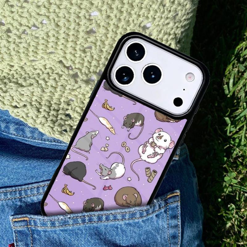 Cute Rattie Rats Phone Case Cover for IPhone 11 12 13 14 15 16e 17 Pro Max Coque for IPhone 17 Air