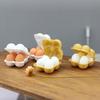 Conjunto de Bandeja Miniatura para Ovos Plástico Realista Réplica de Comida para Cozinha de Brinquedo Decoração de Quarto 1:12 Acessórios de Micro Cena para Jardim de Fadas
