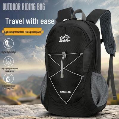 25L Lightweight Water-Resistant Mountaineering & Hiking Backpack - Large Capacity for Outdoor Travel & Cycling