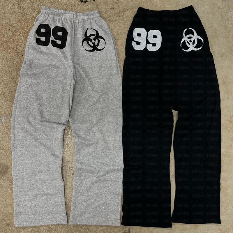 European and American street digital print Y2K men's and women's loose and personalized hip-hop casual pants