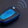 Leather TPU Car Key Case Cover for Ford Ranger C-Max S-Max Focus Galaxy Mondeo Transit Tourneo Custom Auto Key Holder Keychain