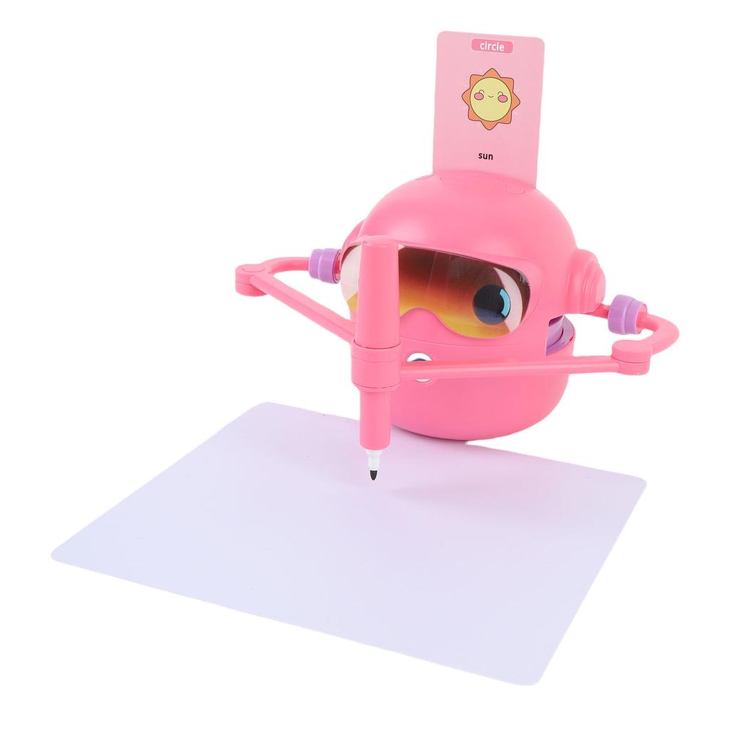 Kids Drawing Robot Interactive Educational Auto Drawing Robot with 100 Cards 12 Color Pens for Boys Girls Preschool Lrning