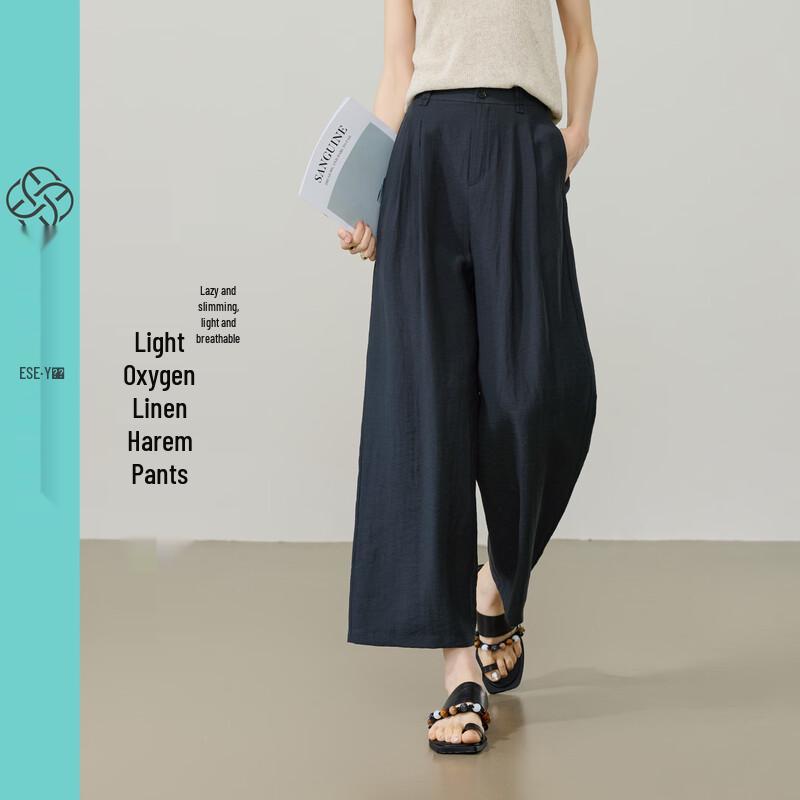 Women s Cool-Feel Linen Blend Harem Pants 28