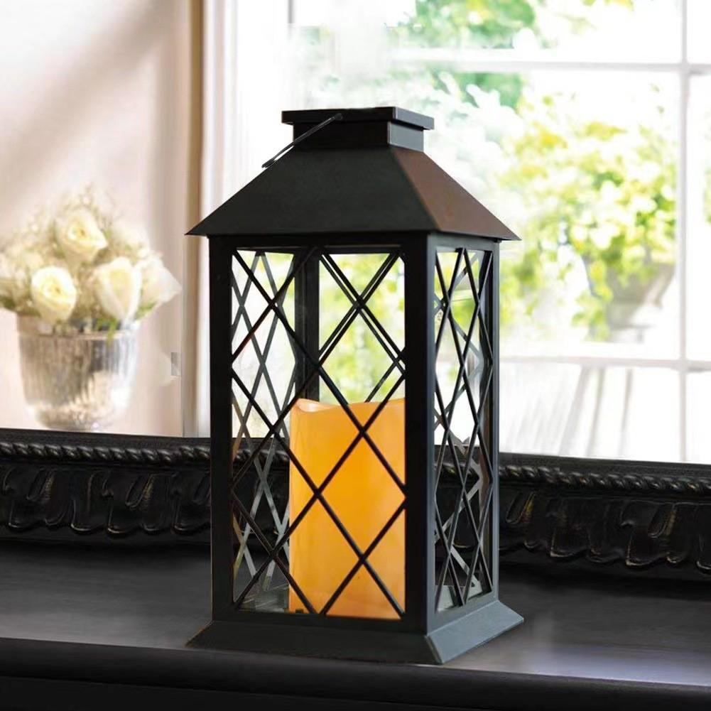 Vintage Outdoor Solar Lanterns With Led Light For Garden Lawn Decor