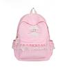 Schoolbag Small Fresh Lace Edge Backpack Female Elementary School Student Cartoon Plaid Versatile School Bag Junior High School Student Cute Girl Back