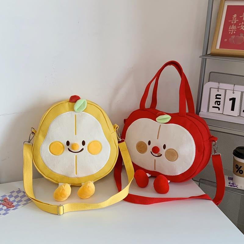 Cartoon Cream Farm Canvas Bag Bag 2025 Summer Soft Girl Bag Funny Versatile Casual Shoulder Oblique Span Bag