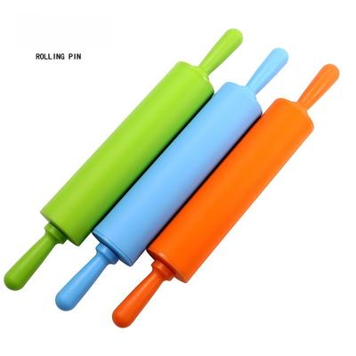 1PC Household Silicone Rolling Pins Plastic Handles Rolling Pins Baking & Pastry Tools Food Making Kitchen Tools