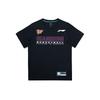 Li Ning CBA Series Professional Basketball Series Guangdong Team Away 21-22 Season Logo Print Round Neck Short Sleeve T-Shirt Men Tops Black ATSR625-2