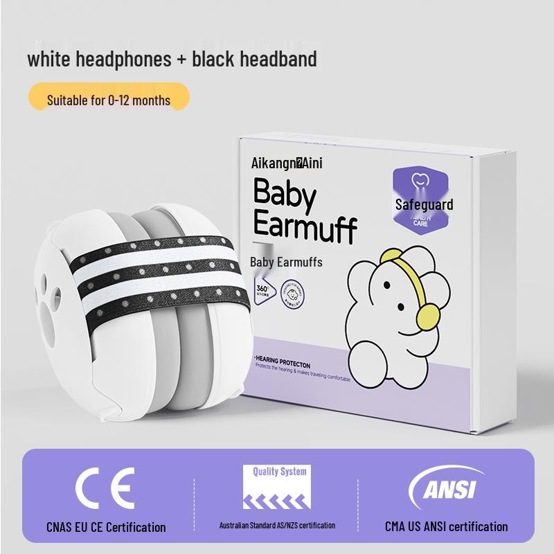 Soundproof Baby Earmuffs: Adjustable Noise-Canceling Headphones for Babies (0-3 Years) - Ideal for Airplane Travel and Sleeping