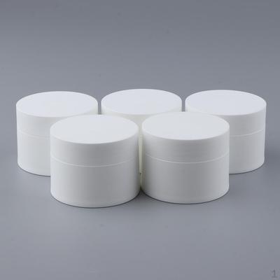 5 Count White Jars Empty Cosmetic Containers
