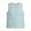 Autumn and winter women's round neck down liner vest V-neck light down jacket thermal jacket vest