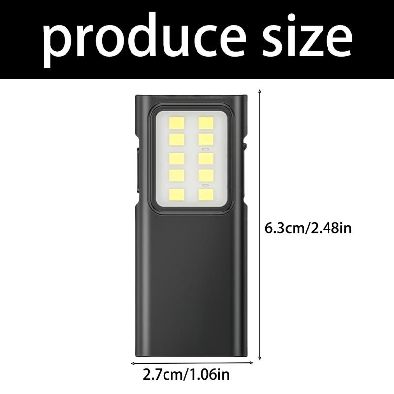Portable ABS Small Flashlights 800LM Flood Light 4 Adjustable Mode Waterproof Plastic Texture for Home Running Repair