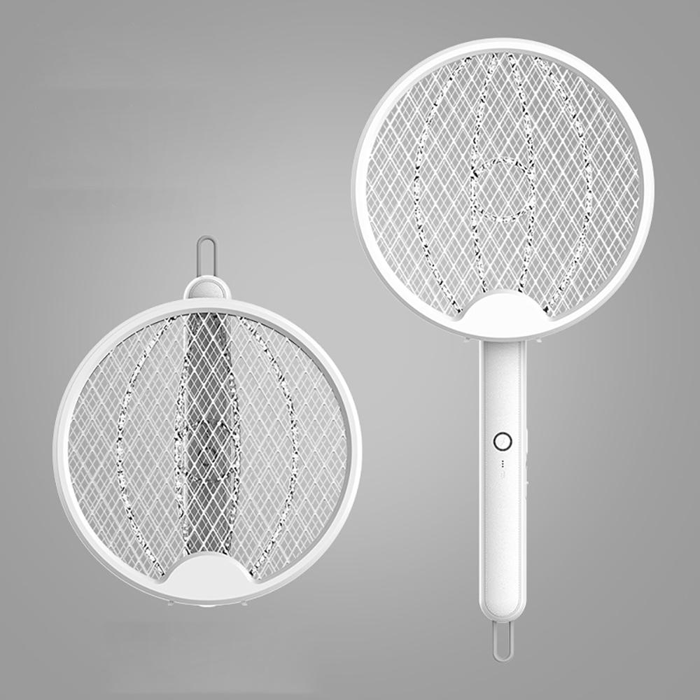 Foldable Handheld Electric Mosquito Killer Upgraded 4 In 1 Bug Zapper USB Rechargeable Fly Swatter With UV Light Trap Insect