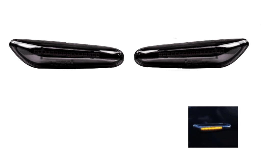 LED Marker Lights, Black - 2 Pieces, Compatible with BMW, 12V, Off-Road