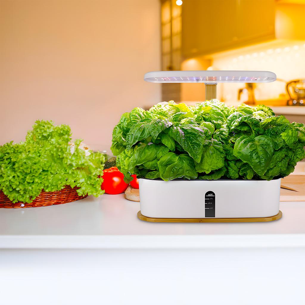 Hydroponics Growing System Indoor Garden 10 Pods 20W 72LED Grow Light Full Spectrum Adjustable