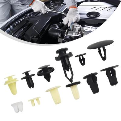 Fender Door Hood Bumper Trim Clip 146PCS ABS Accessories Black+white Body Retainer Parts Replacement Brand New