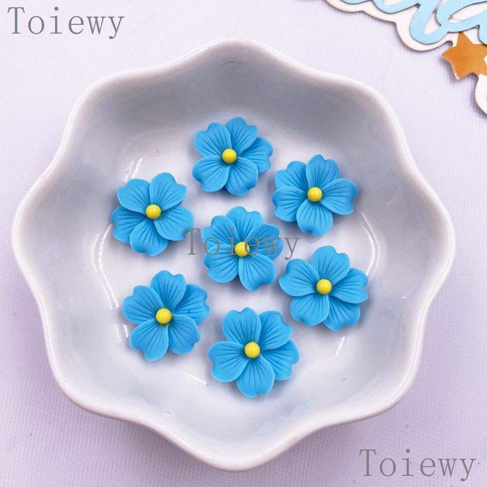 30 Piezas Resina Kawaii Colorido 16mm Flor Espalda Plana Piedra Gema Scrapbook DIY Boda Navidad Arte Decoración Accesorios para Joyería Manualidades