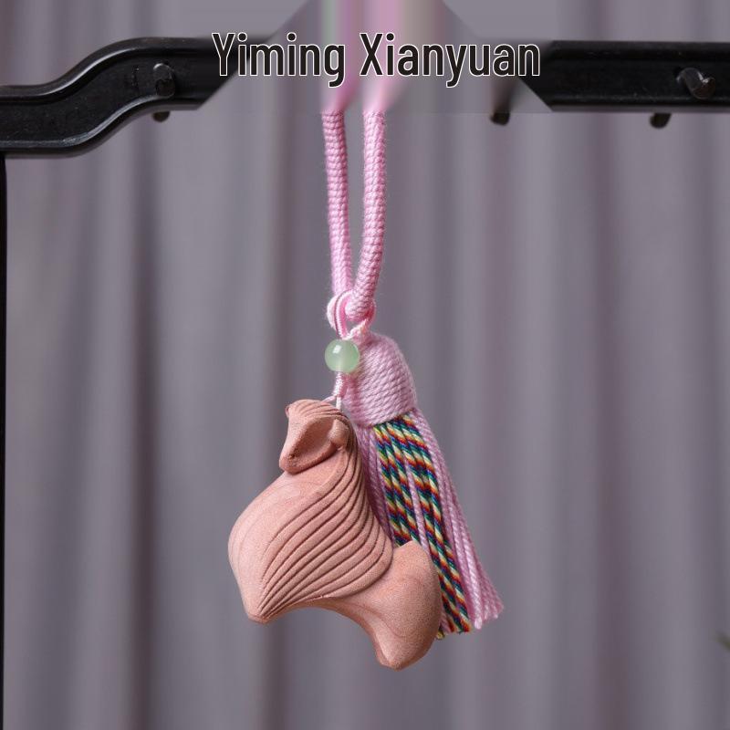 Blood Cypress Zodiac Horse Violet Wood Pendant Keychain