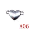 Hollow Peach Heart Connection Charms For smykker Making Accessori Decor Diy