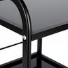 Hairdressing Cosmetic Assistant for the Salon 1027A Universal Cabinet Trolley Table on Wheels with Three Glass Shelves