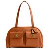 Twin Turnlock 33 Solid Classic Leather Tote Bag Large Women Tote Bags Toffee CCC54-1ZTOF
