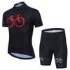 Mens Cycling Jersey Bib Shorts Set Breathable Quick-Dry Performance Wear Mountain Bike Ride