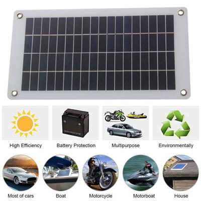 10W 18V/5V Solar Panel Dual USB Direct Current Camping Hiking Cycling Power Bank Mobile Phone Emergency Charger Polycrystalline Solar Cell Panel