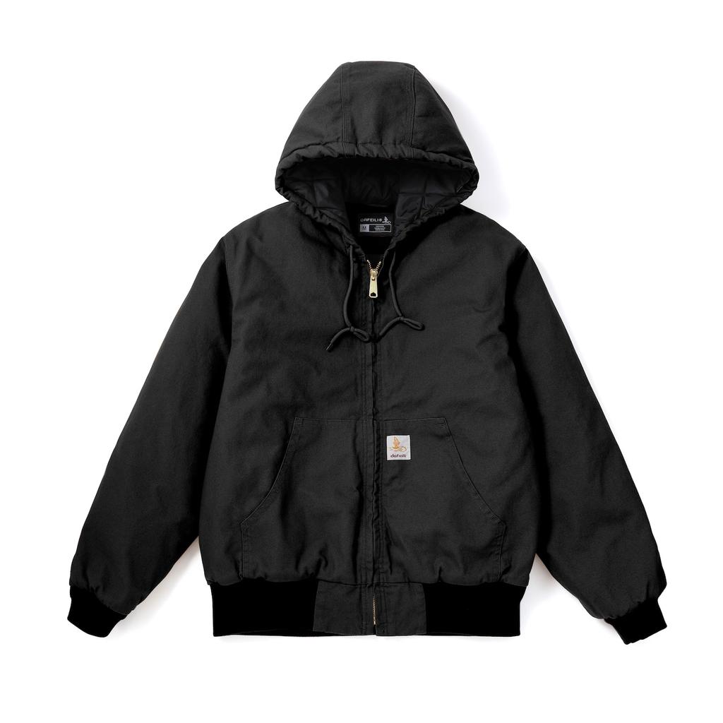 Winter Aktive Jacke Gesteppt Vintage Gewaschen Arbeitskleidung Enten Leinwand Mit Kapuze Y2k Übergroß Bomber Detroit Jacke Herren