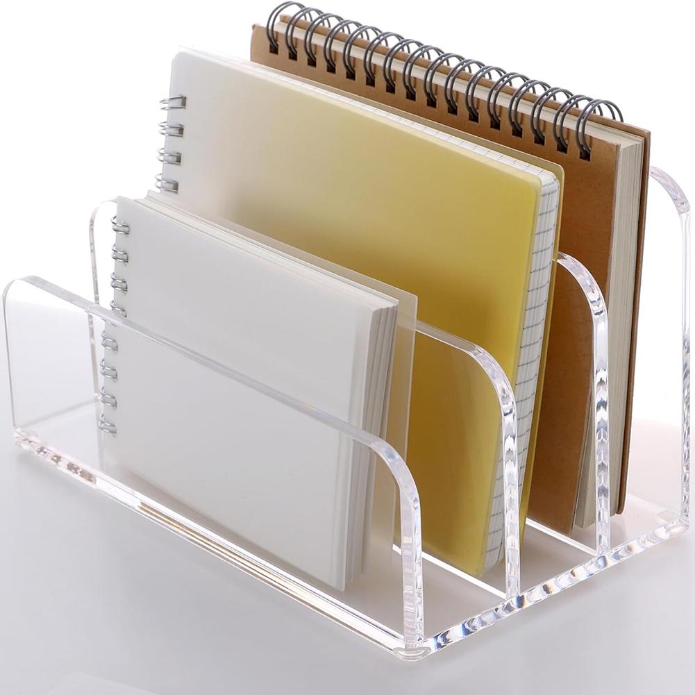 3 Slot Mail Organizer For Office Letter Holder Desk Accessories 3-Slot Organizer Easy Access Shatter-Resistant Material