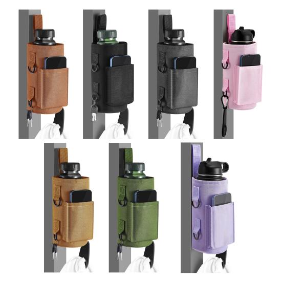 Magnetic Gym Water Bag with Phone Pockets Shoulder Strap Fitness Sports Water Bottle Sleeve Tumbler Carrier Holder Workout Essential