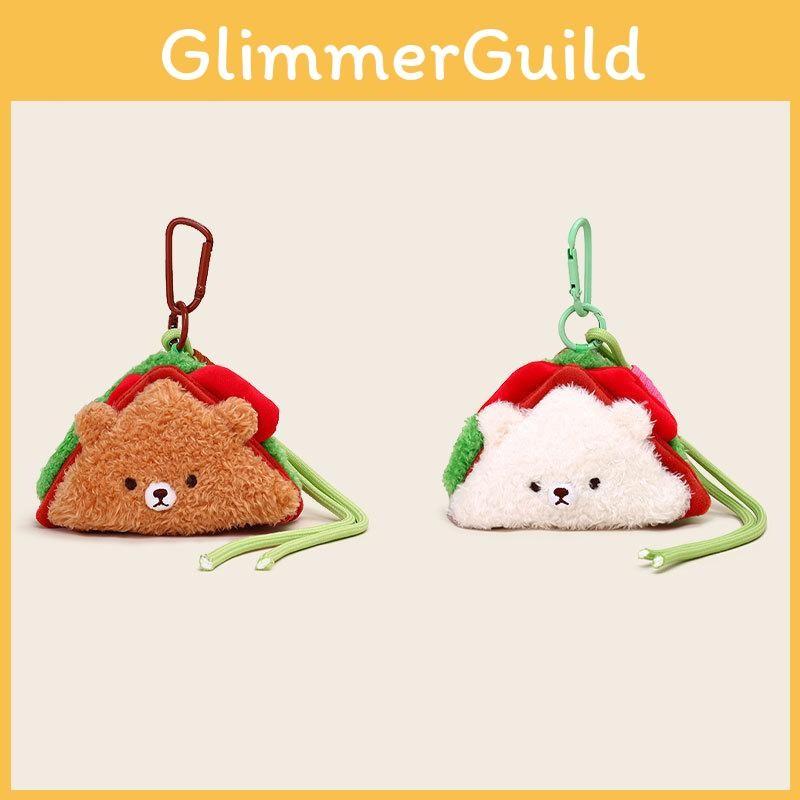 Bear Cute Plush Sandwich Keychain With Durable Rope For Bag Gifts Accessories