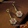 Hot Products From Europe America Exaggerated Temperament Light Luxury All Rhinestone Zircon Earrings Women's Long Style Atmospheric High-end