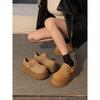 Versatile women's spring single shoes trendy retro fashion small new platform casual