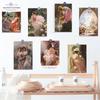 10×15CM 10PCS Oil Painting Posters Stickers Nostalgia Gift Home Decorated Coffee Living Wall Art Stickers Aesthetic Decals