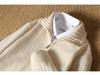 Herren Cardigan 100% Reine Wolle mit Reißverschluss: Herbst/Winter Schlank geschnittener Pullover mit vertikalem Rippstrick und Reverskragen.