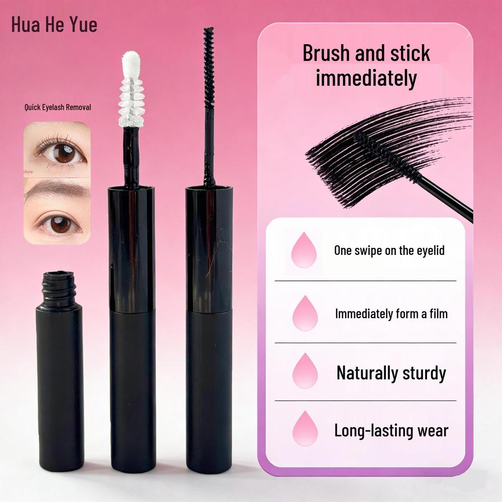 Double-Headed Eyelash Glue & Remover: Quick-Drying, Long-Lasting Formula for Easy Self-Application