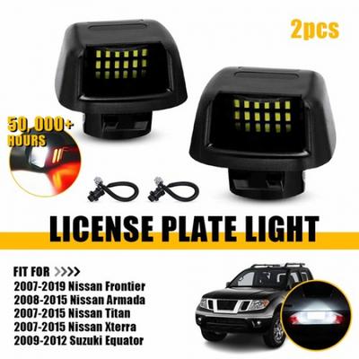 LED License Plate Light Tag Light w/Socket Harness For 2007-19 Nissan Frontier A