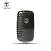 T-Carbon Carbon Fiber Car Key Case Cover Fit For Vw Volkswagen Mk5 Mk6 Floding Key Smart Start Protect Car Key Auto Parts