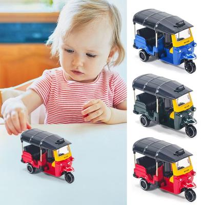 Diecast Construction Alloy Tricycle Retro Design Three Wheeled Motorcycle  Collector Items