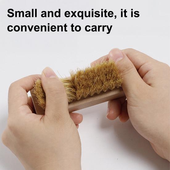 Cleaning Brush with Firm Grip Dry Wet Cleaning Soft Natural Bristles Multifunctional Square Beech Wood Design Cleaning Scrubber