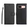For Google Pixel 8a Leather Wallet Case with Strap Solid Color Phone Stand Cover