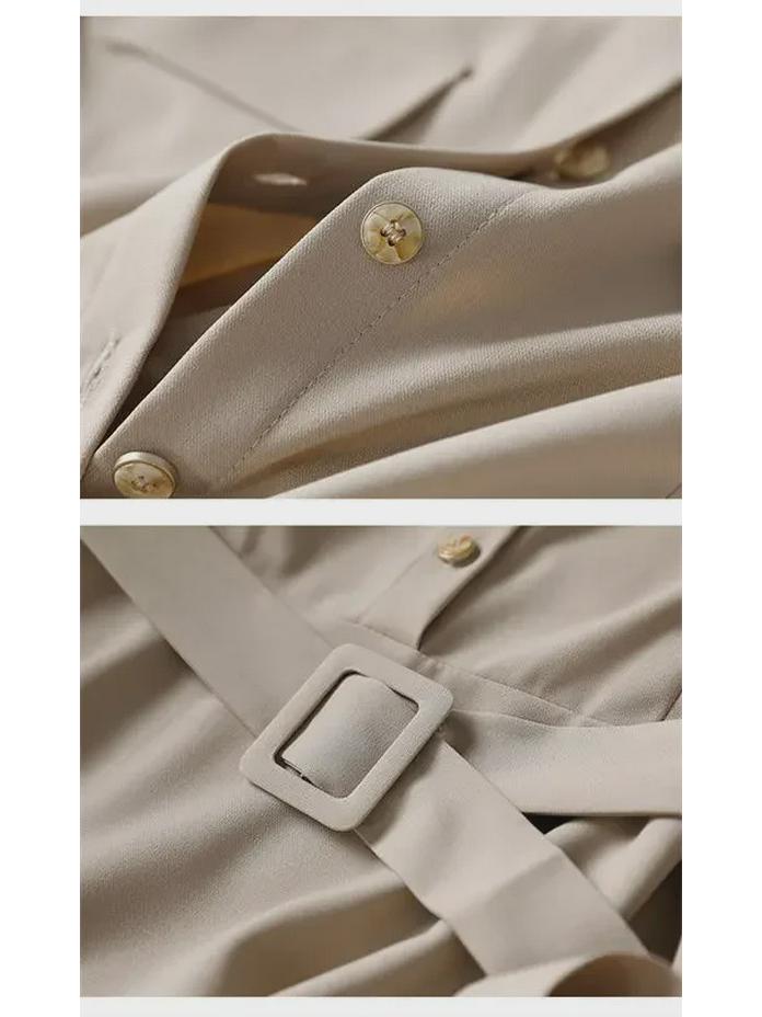 Plus Size Women's French Style Long Sleeve Slim Waist Polo Dress, 2024 Spring/Autumn Collection