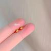 3/4/5/6Mm Classic Titanium Steel Dot Ball Stud Earrings Unisex Gold Color Stackable Simple Women'S Jewelry Christmas Gifts