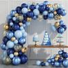 Blau Metallic Luftballongirlande Set Goldener Luftballonbogen Geburtstagsparty Dekoration Hochzeit Geburtstag Taufe