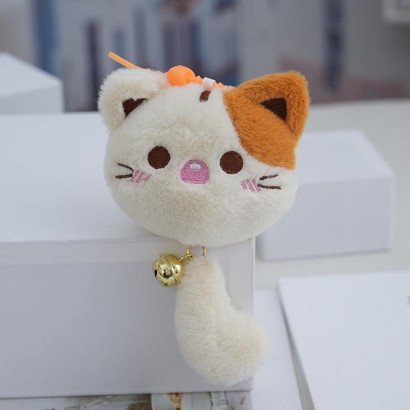 Adorable Cartoon Plush Cat Keychain Soft Pp Cotton Filling Cute Toy For Students